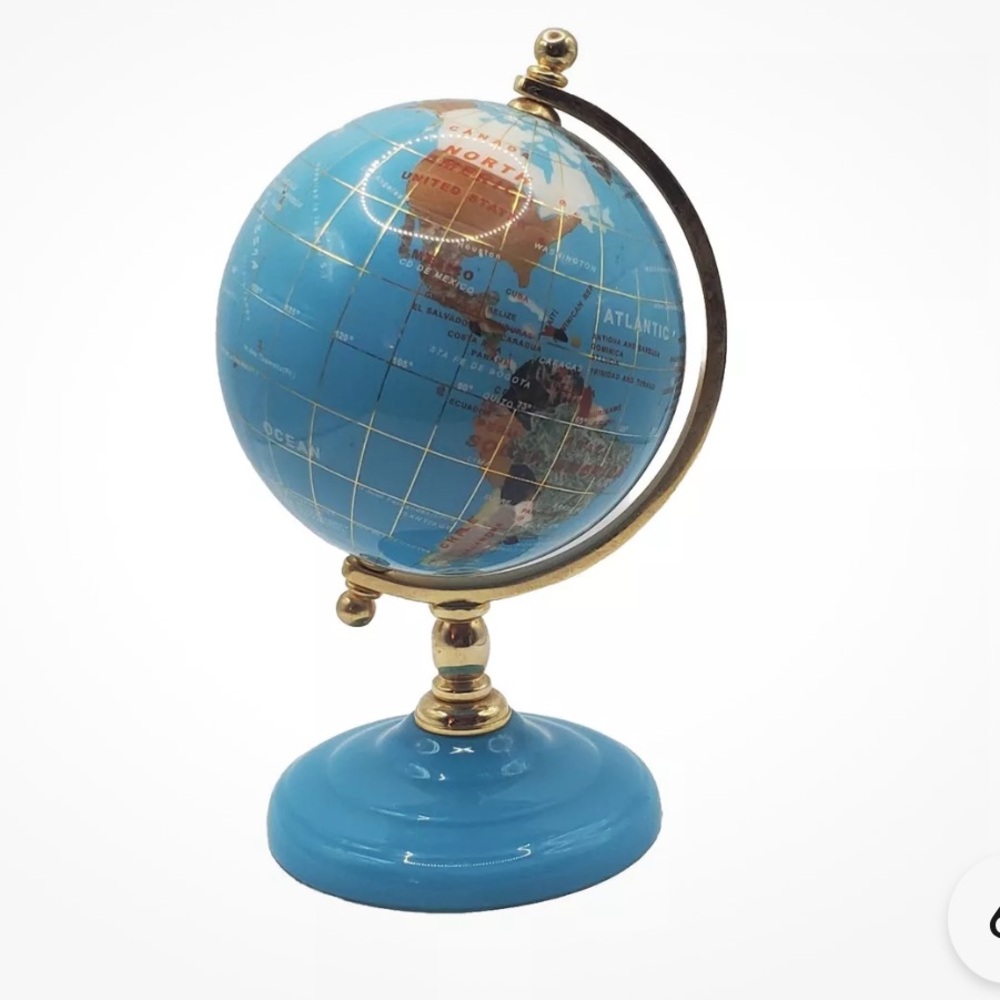 Vintage Semi-Precious Turquoise Gemstone 8’ Globe